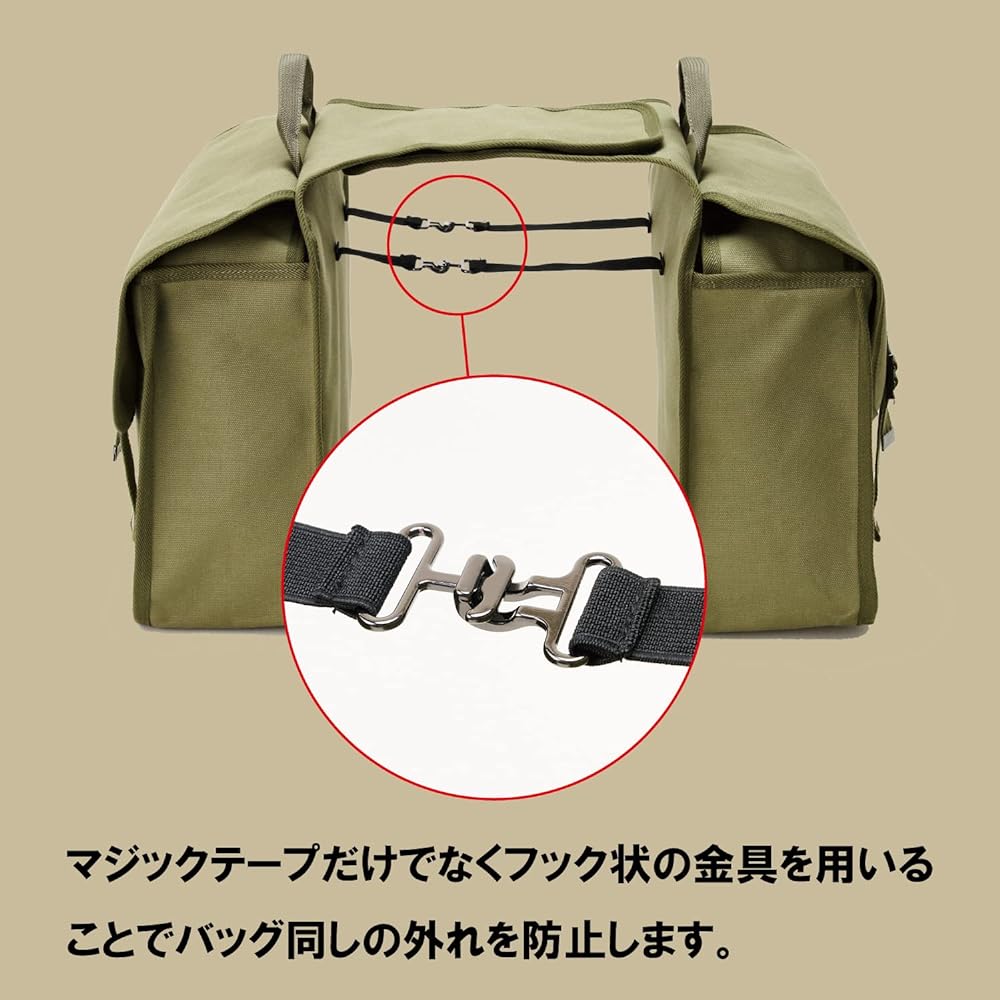 [Yamashiro] Motorcycle Bag Military Side Bag Black