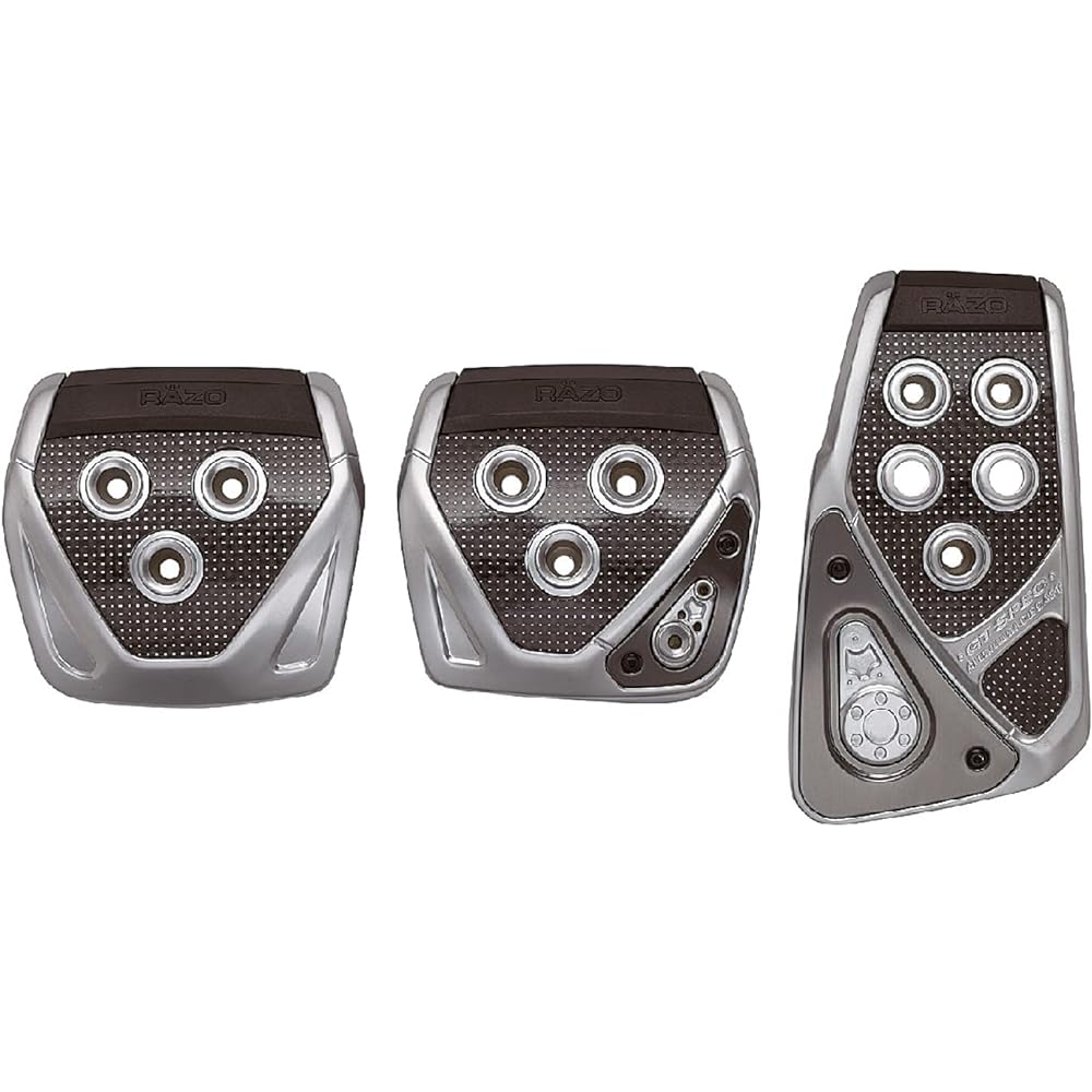 Carmate Car Pedal Set RAZO GT SPEC MT-S Skyline and Others Carbon Silver RP104