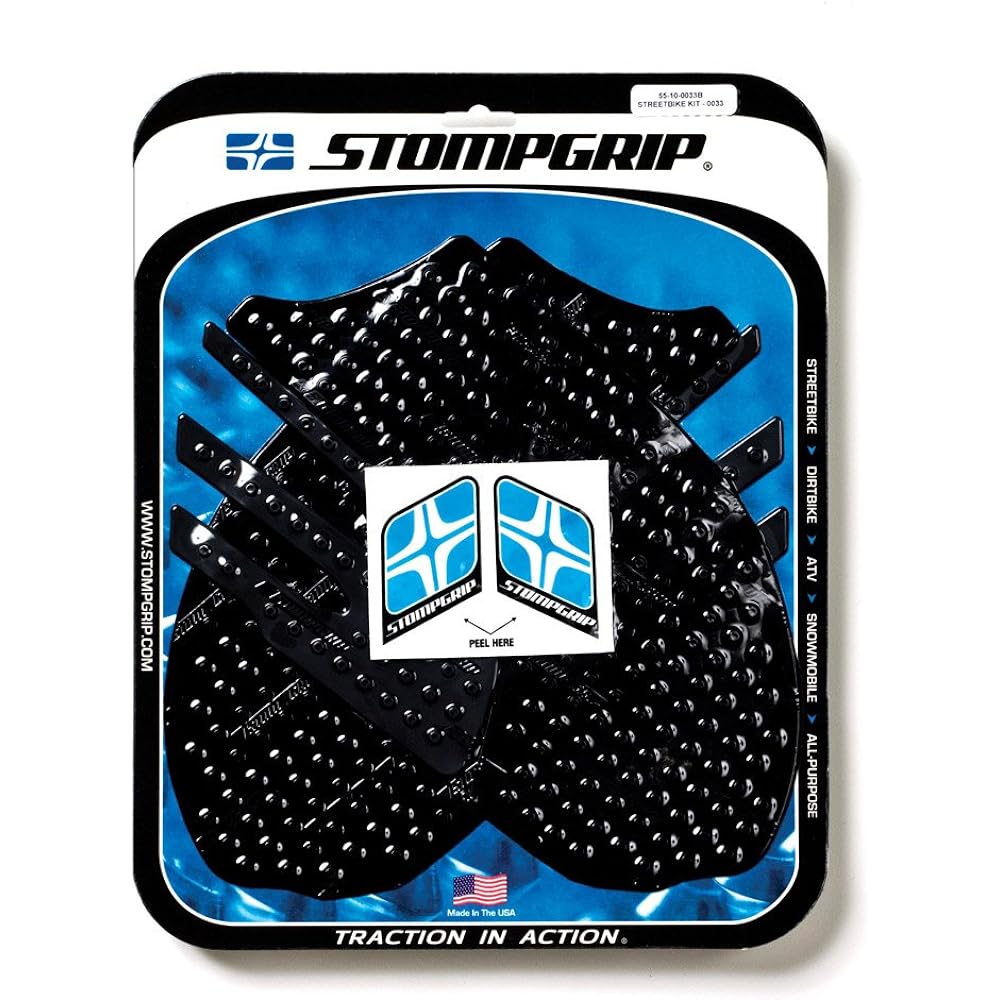 STOMPGRIP Traction Pad Tank Kit VOLCANO Black ZZR1400 [ZX-14](06-11) 55-3005B