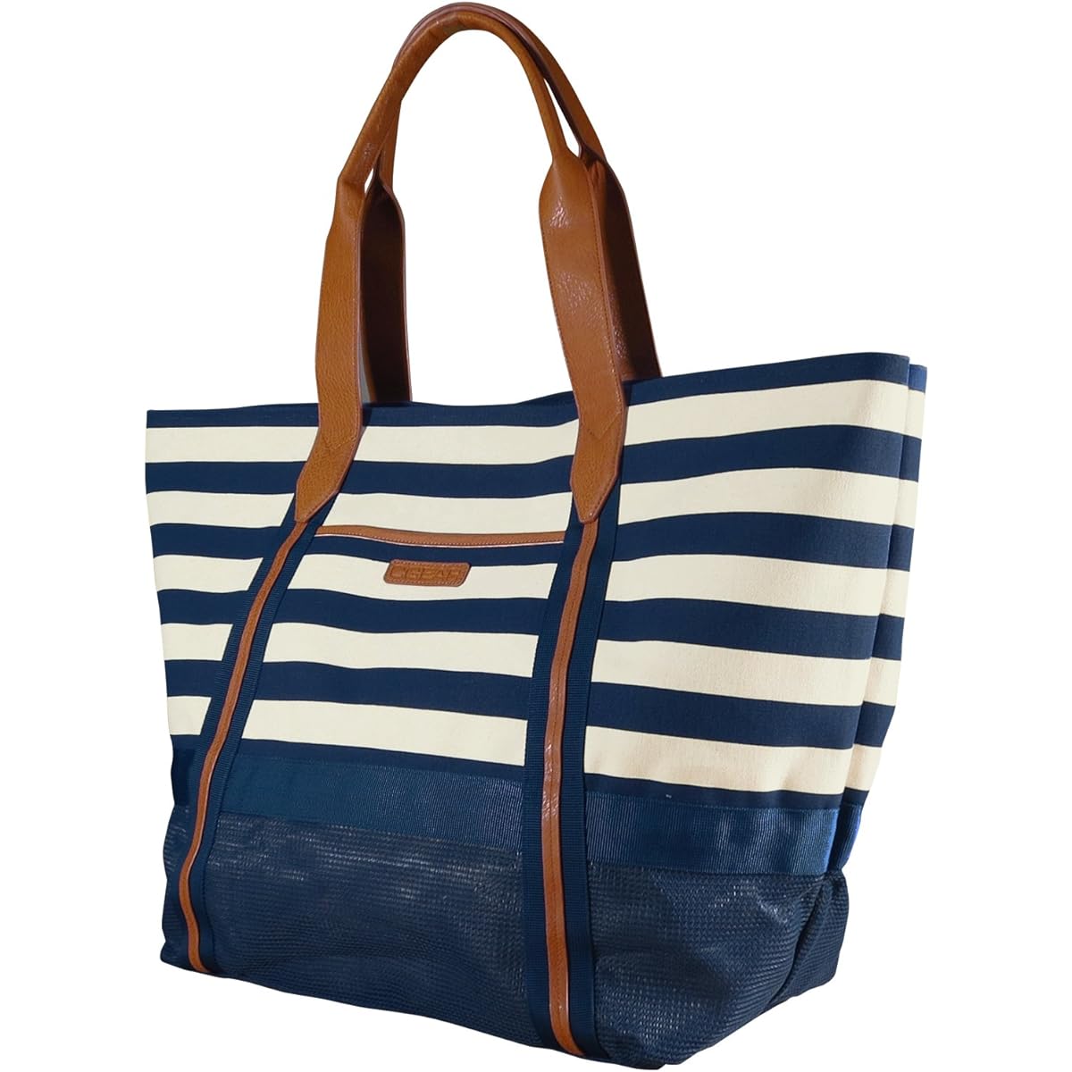 [Snatex] Tote Bag, Border, Disappearing Sand, Mesh Canvas, Casual, Durable, Gym, School, Commuting