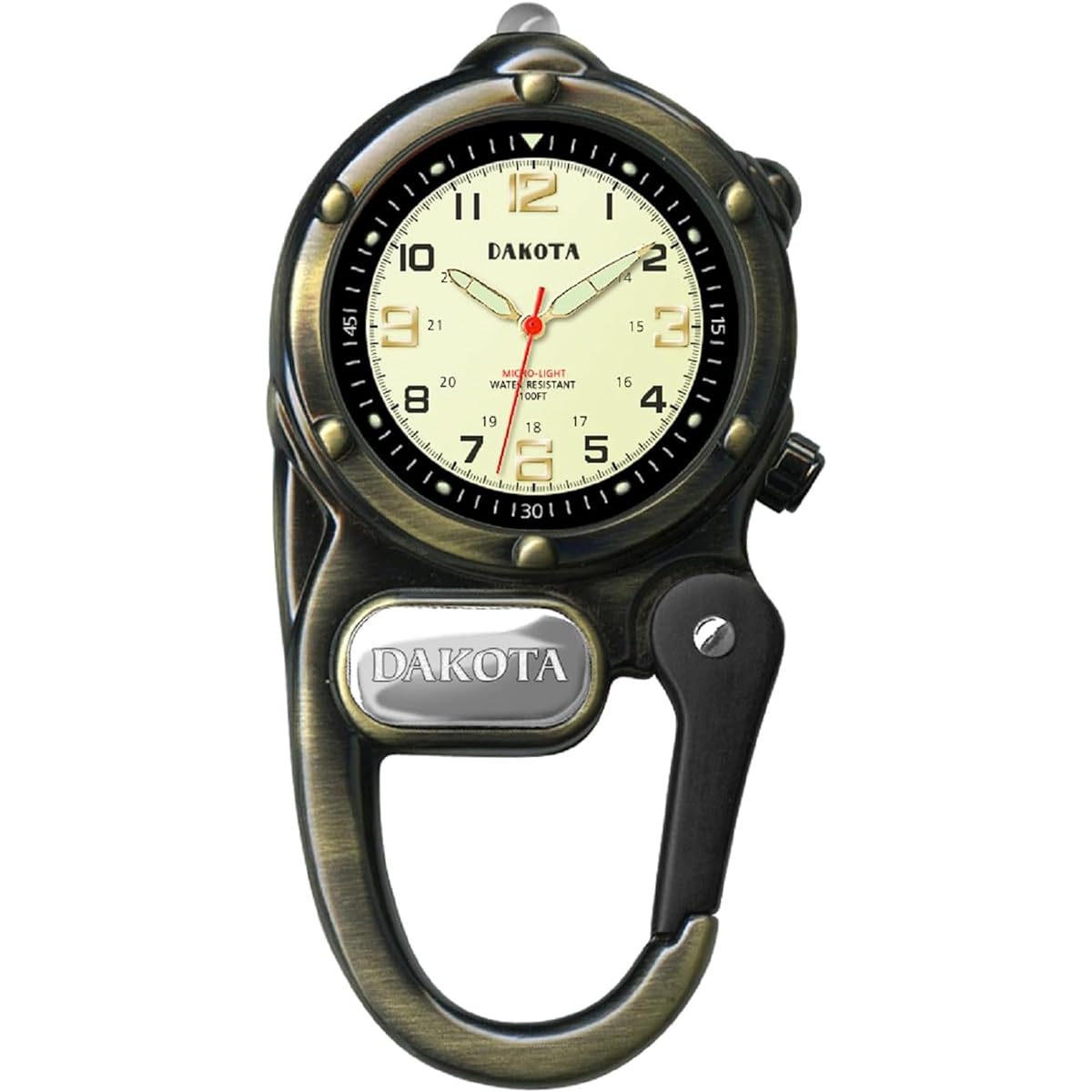 Dakota Mini Clip with Microlight - Antique Gold