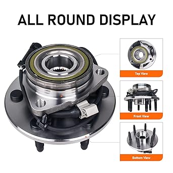 Macel 515036 Front 4WD/AWD Wheel Bearing Hub Assembler Cadillac Escalade EXT ESV Chevrolet Express Silverado Subarban 1500 GMC Sabana Sierra 1500 2500 Yukon XL 1500 W/ABS