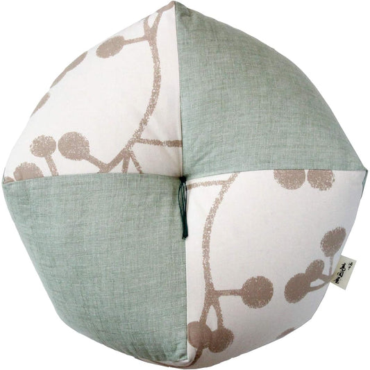 Ojami cushion M size Kyoto Rakuchu Takaokaya (currant beige x back leaf color)