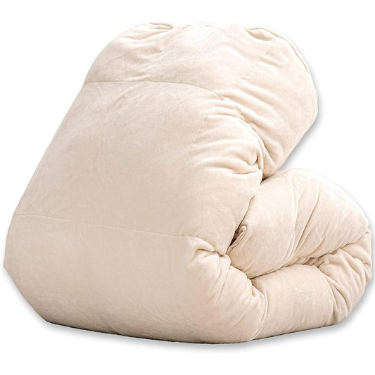 Tansu no Gen Light and Warm Washable Artificial Feather Comforter No Odor Comforter Single Long Filling 1.0kg [TECHNO AERO DOWN] Flannel: Ivory 63900065 03 (75470)