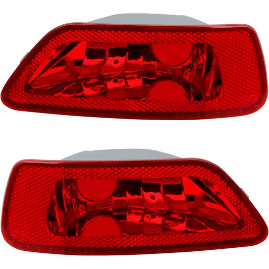 HERCOO Bumper Reflector Light Lens Rear Right Fog Lamp Cover for Jeep Compass Grand Cherokee 2011-2017 Dodge Journey 2012-2018 2 Pack