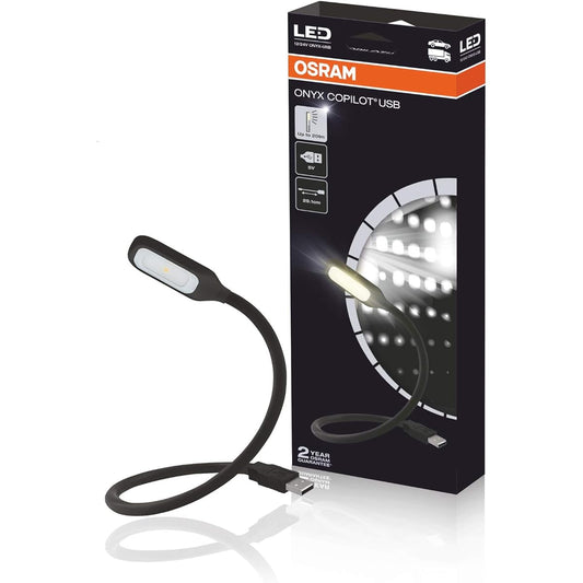 OSRAM Copilot LED Reading Light plug ONYX-USB folding carton (1) Black