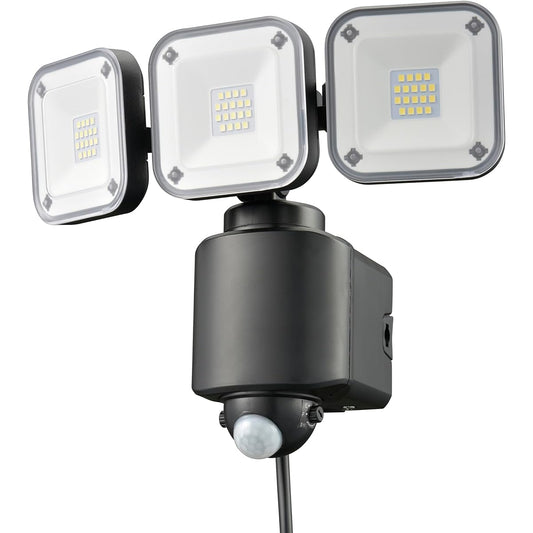 Ohm Denki Monban Sensor Light Human Sensor Outdoor IPX4 Security 3 Light Outlet Type 4500 Lumens LS-A450W3 07-8810 OHM