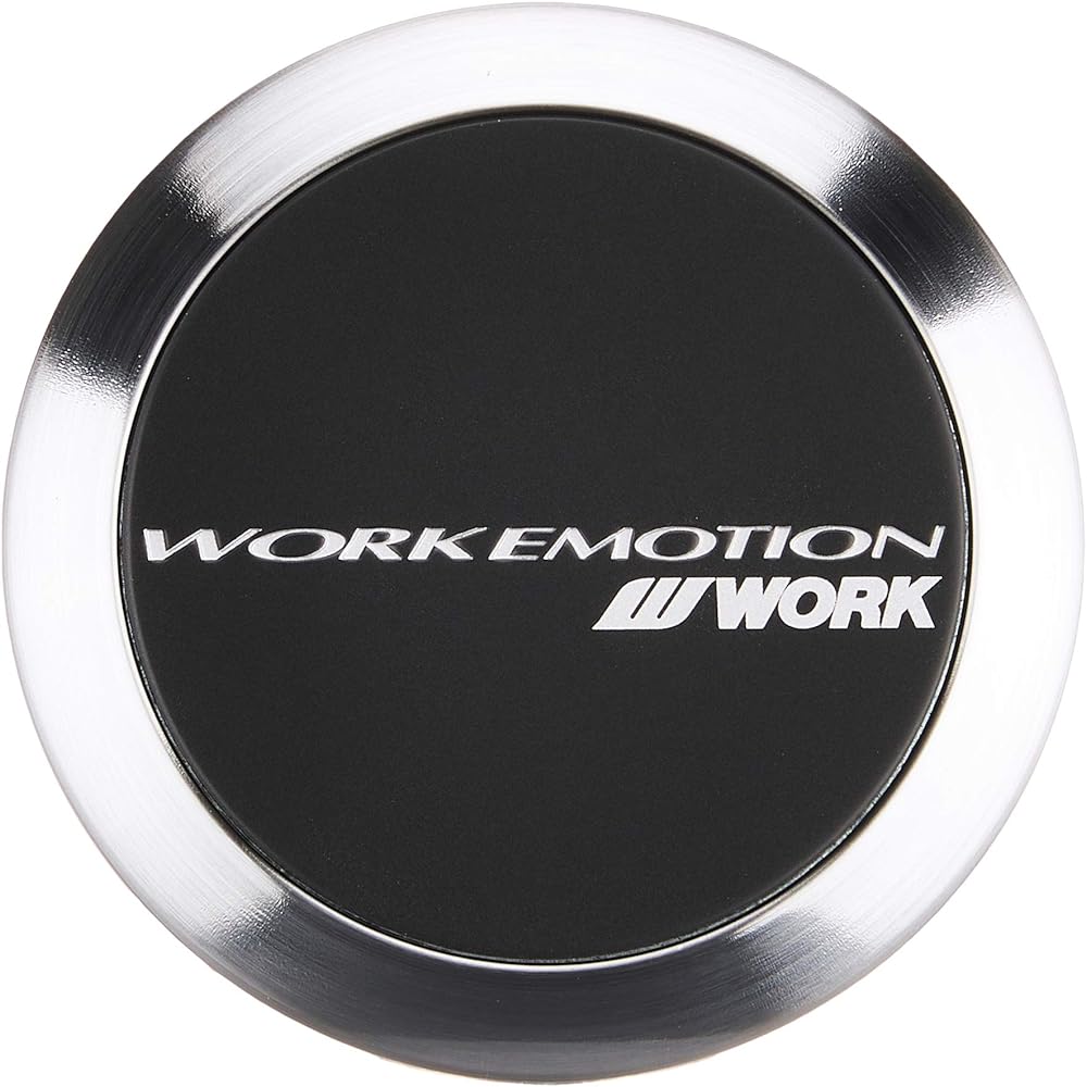 WORK EMOTION Center Cap FLAT TYPE Black 4 pieces KWM-FMBX4