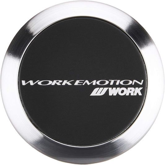 WORK EMOTION Center Cap FLAT TYPE Black 4 pieces KWM-FMBX4