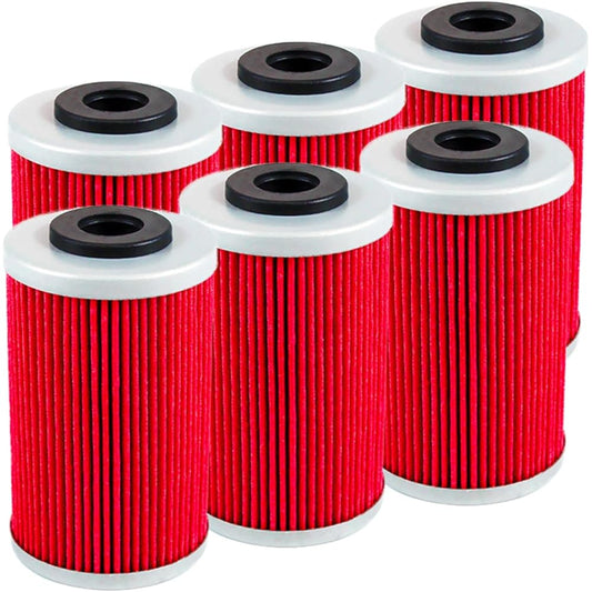 Motorcycle Oil Filter Duke EXC SMR SX XCW XC RC 125 200 390 250 400 450 520 525 LC4 SMC 620 625 640 650 660 Enduro 690 R (Color: 6pcs-red)