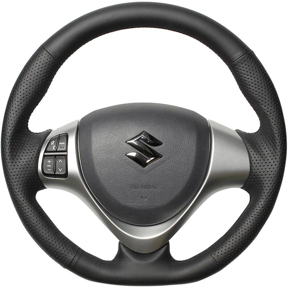 REAL Steering [Spacia (MK32S/MK42S)/Flare Wagon (MM32S/MM42S)] All leather, black stitch MR31-LPB-BK-SPC
