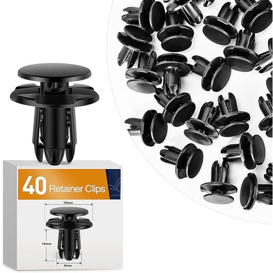 GOOACC 40PCS Fender Liner Retainer Clips 86595-2T500 Compatible with Hyundai Accent, Azera, Elantra, Equus, Genesis, Santa Fe, Sonata, Tucson, Veloster, Kia K900, Optima, Rio, Sedona, Soul, Sportage