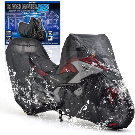 Daytona Bike Cover, Adventure Only, Top Box Compatible Size, Water Pressure Resistance 20,000mm, Moisture Resistant, Heat Resistant, Comes with Chain Hole, Black Cover WR Lite 16817