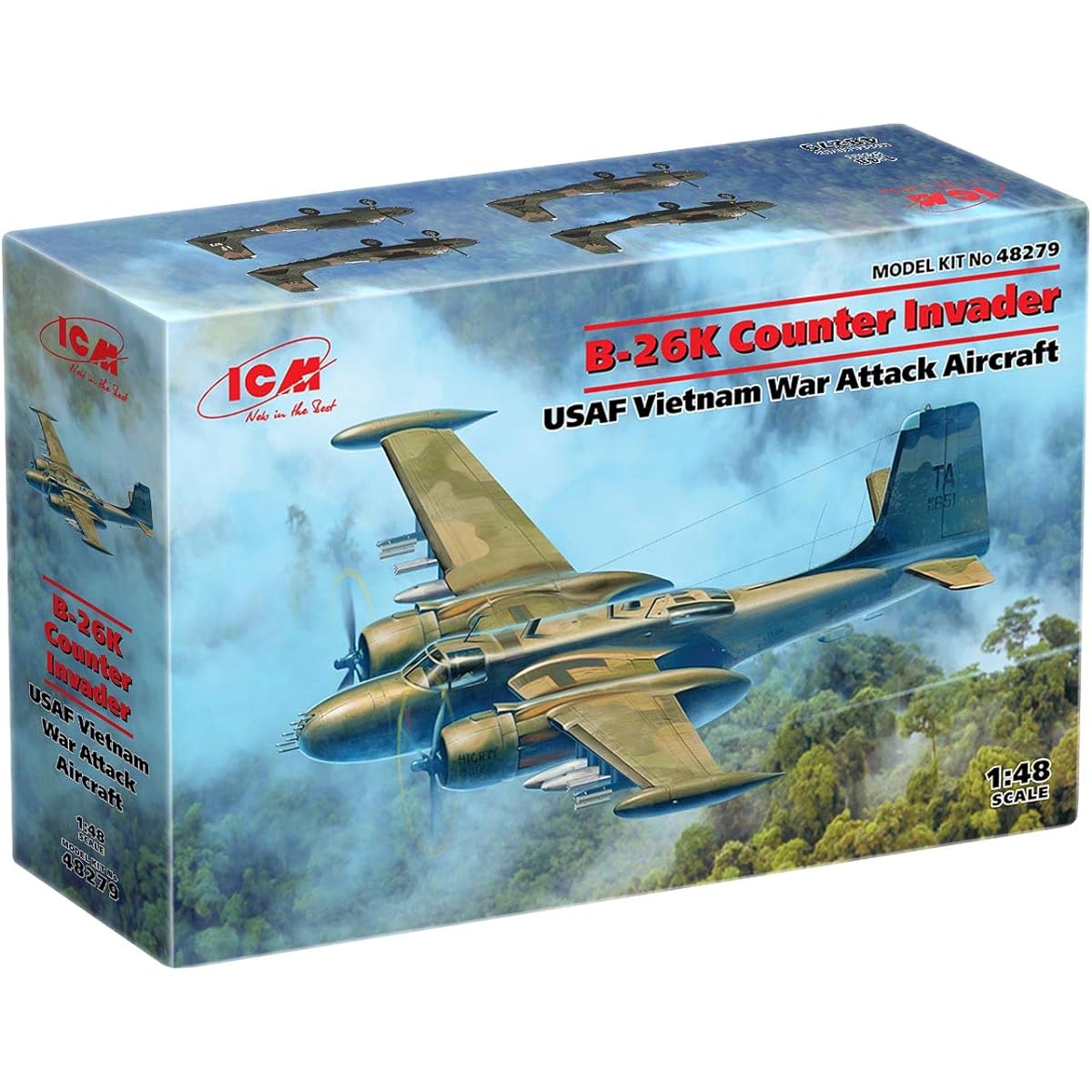 ICM 1/48 US Air Force B-26K Counter Invader Vietnam War Plastic Model 48279