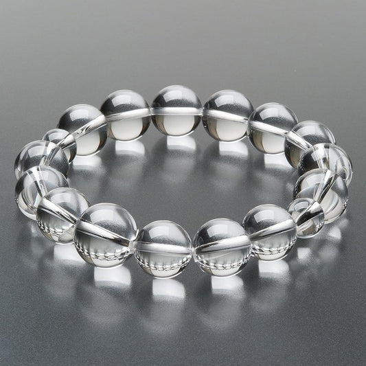 Buddhist Altar Shop Takita Shoten Specially Selected Bracelet Prayer Beads Natural Stone Bracelet Genuine Crystal 14mm Beads Inner Circumference Approximately 18.5cm◆Bead Bracelet, Bracelet Prayer Beads, Power Stones, Prayer Beads, Power Stones, Prayer B