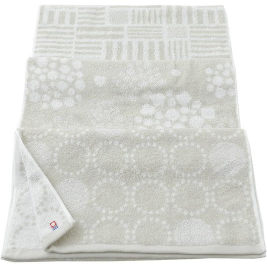 Imabari Towel Mini Bath Towel Set of 3 Brand Certified Made in Japan Quick Drying Super Absorbent 100% Cotton Made in Japan Medium Thick Sweat Wipe Aika Gray Set