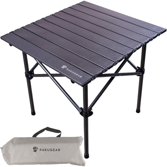 RAKUGEAR [Supervised by professional campers] Folding outdoor table Sturdy and lightweight structure Compact and easy to use Heat-resistant reinforced coating Load capacity 50kg Body weight 2.2kg Storage case included