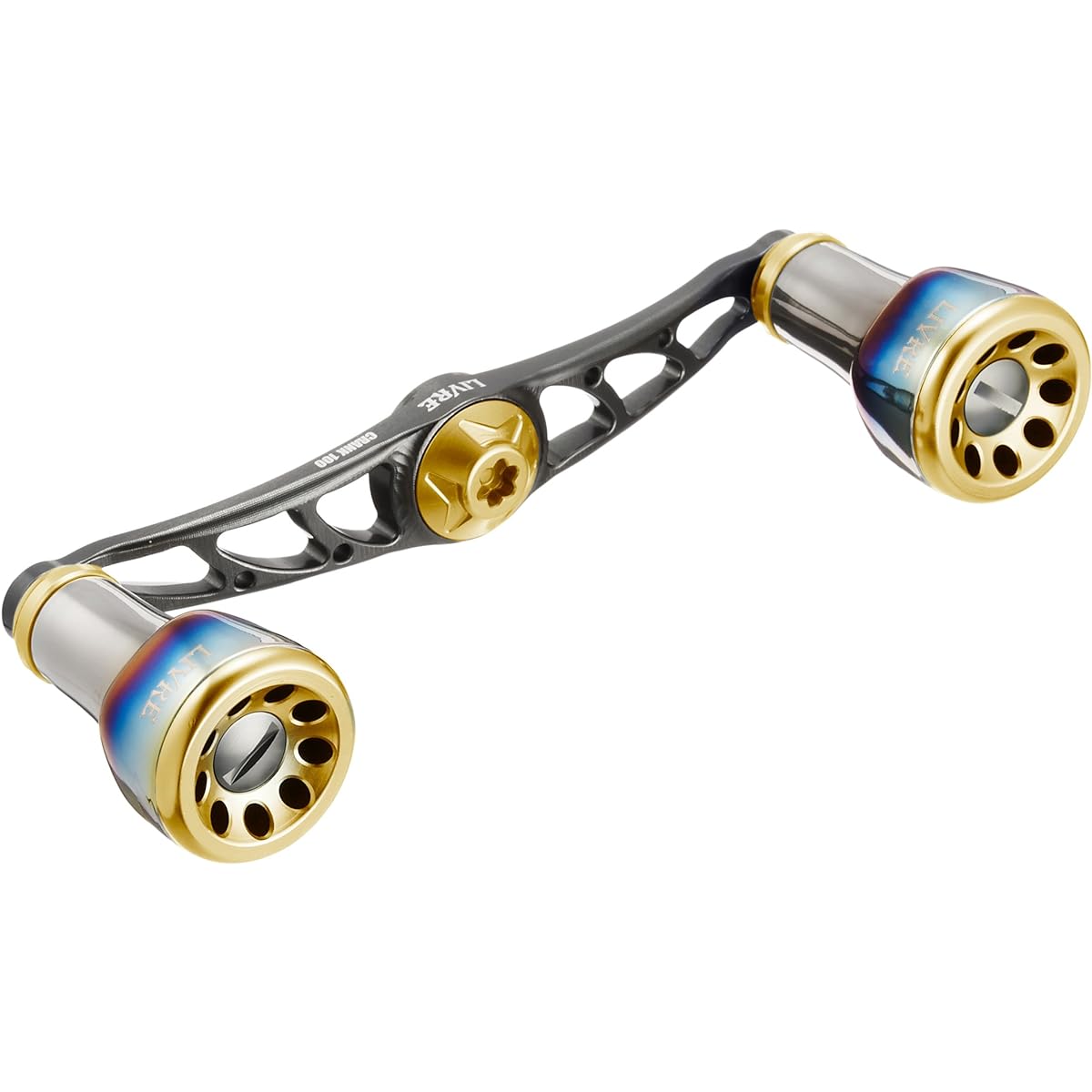 LIVRE Reel FullComp Crank (Right-handed) For Shimano 100 (Gunmetal P + Gold G)