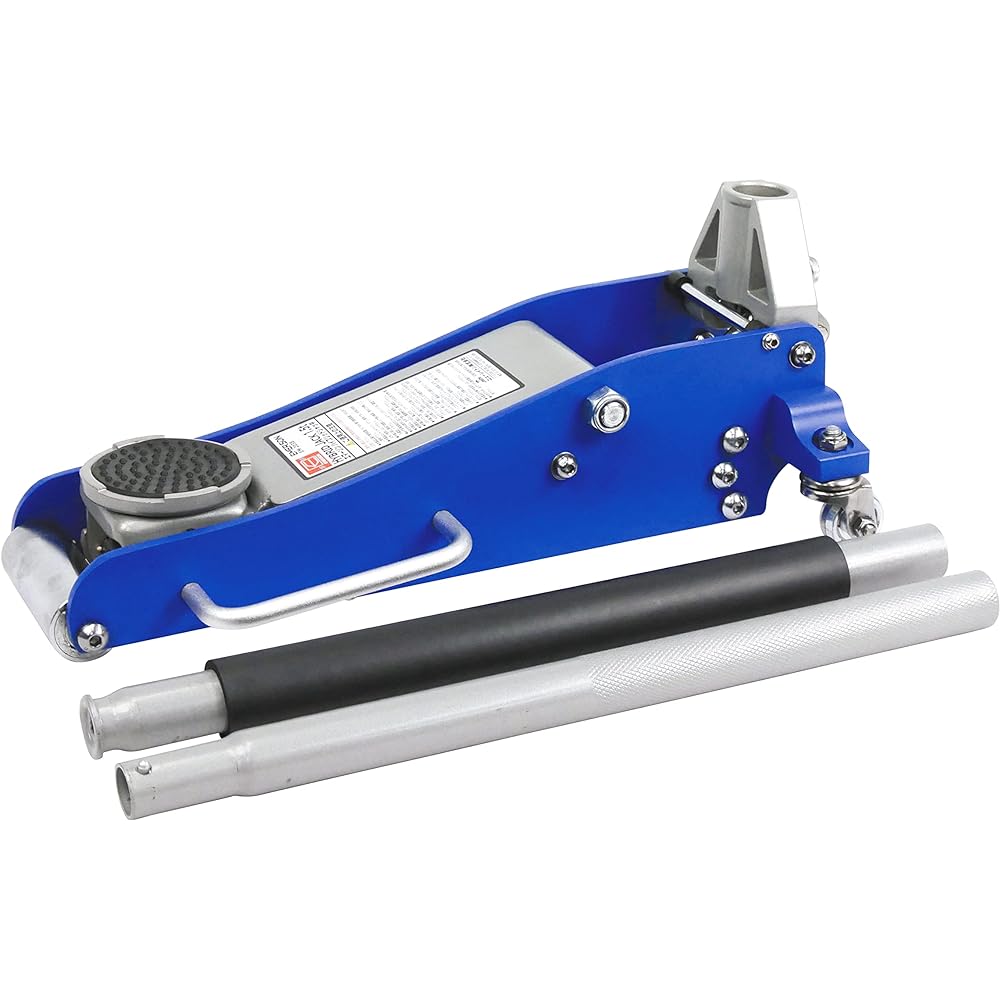 Emerson Car Hydraulic Floor Jack Hybrid Double Piston Jack 1.5t EM-203B Lowdown Minimum 80mm/Maximum 355mm Light to Regular Cars/Lowdown Vehicles EMERSON Blue