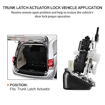 SYERAL Tail Gate Latch Assembly Trunk Rid Actuator 4589243AA Lift Gate Latch Rock DODGE 2008-2020 Grand Caravan 2009-2020 Journey, Chrysler: 2008-2016 TOWN & COUNTRY