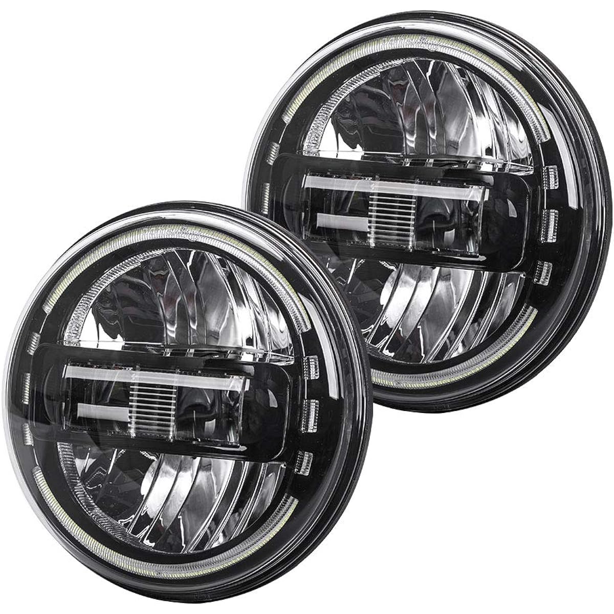 LX-LIGHT DOT approval Black 7 inch LED Headlight White Hatlolling Jeep Langler JK JK TJ LJ JL Hummer H1 H2