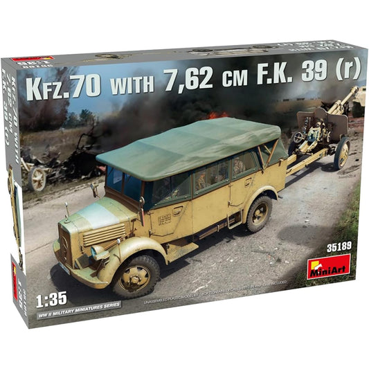 Miniart 1/35 Germany Kfz.70&7.62cmF.K.39 (r) Plastic Model MA35189
