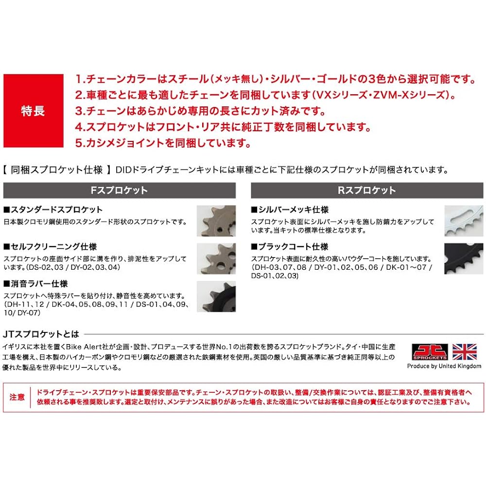D.I.D (Daido Kogyo) F/R sprocket 3-point replacement kit DH-03S HONDA CBR250RR 90-00