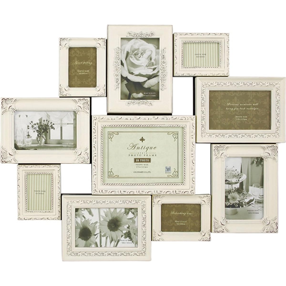 U-Power Photo Holder/Photo Frame Antique Vanilla (External Dimensions) W59.5 x H49.5 x D3.5cm