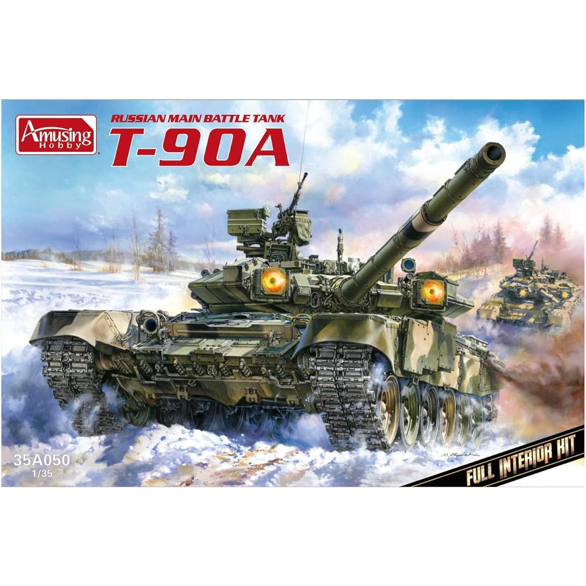 Amusing Hobby Amusing Hobby 1/35 Russian Army T-90A Full Interior Plastic Model AMH35A050