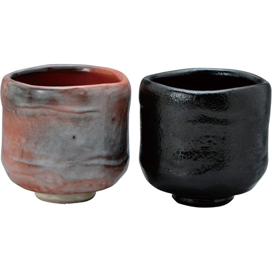 Kyoto ware Kiyomizu ware Juraku kiln pair teacup Fukuraku KTA465