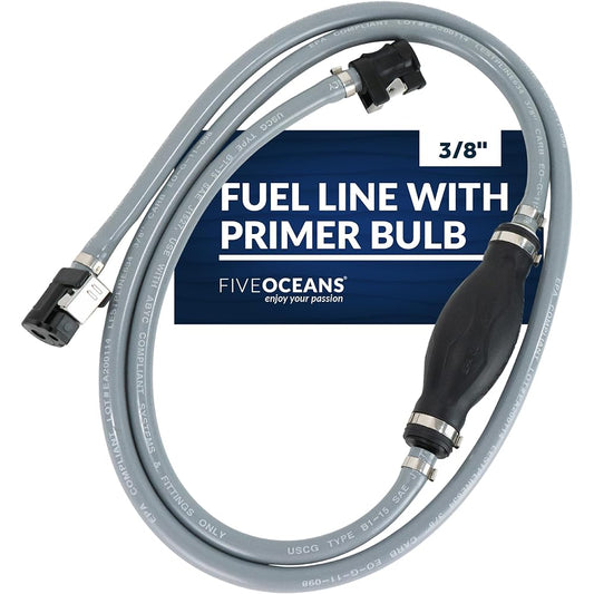 Five Oceans 3/8 Marine Fuel Line Yamaha Mercury Outboard Fuel Line Boat Motor Fuel Line Hose Reinforced EPA/CARB Part 22-13563Q7 22-13563A7 22-13563A6 22-13563T7 - Replaces FO4285.