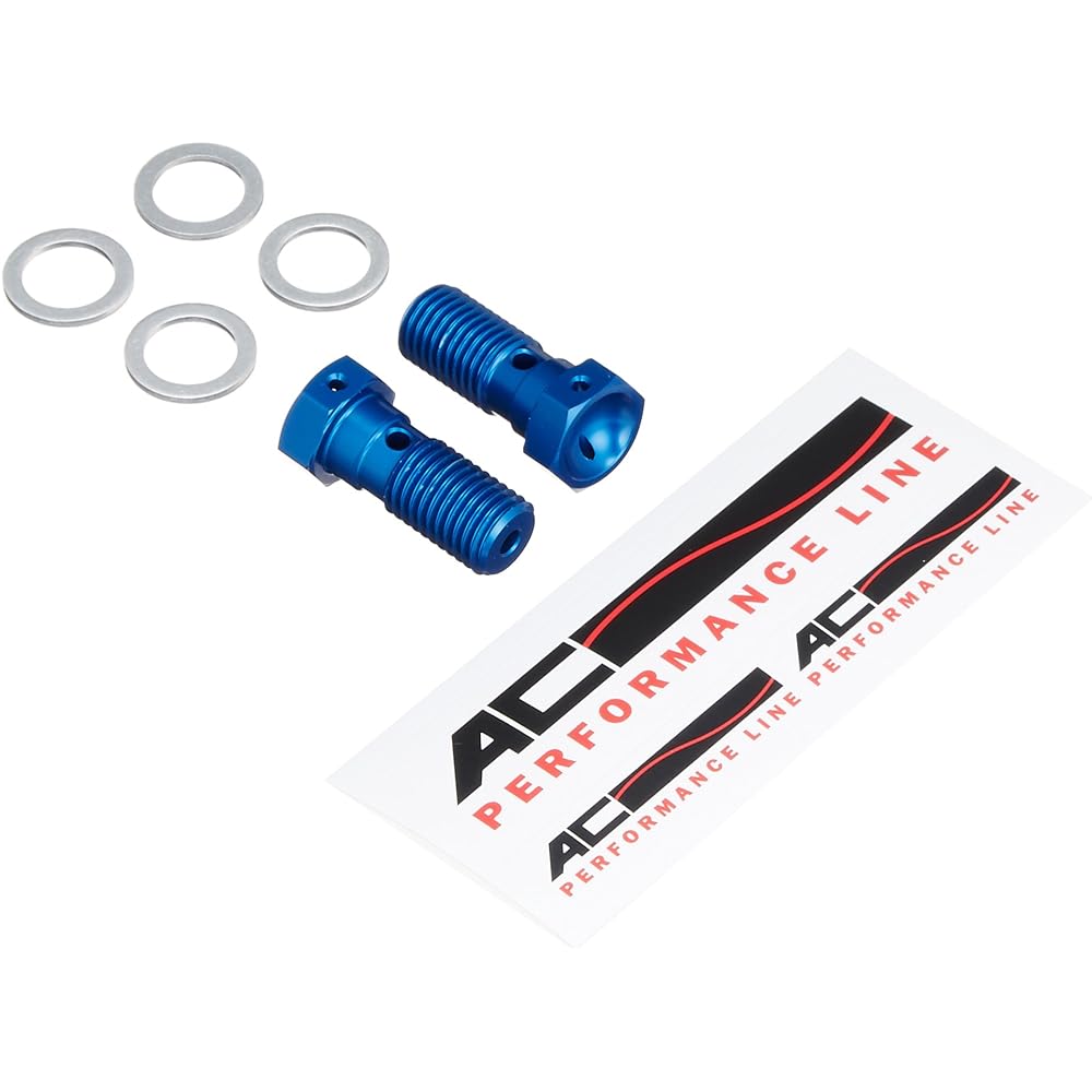 AC Performance Line (AC-PERFORMANCELINE) Stainless Steel Mesh Brake Hose Kit (For Front) [Aluminum (Blue/Red)] [YZF-R25('15)] 32035420