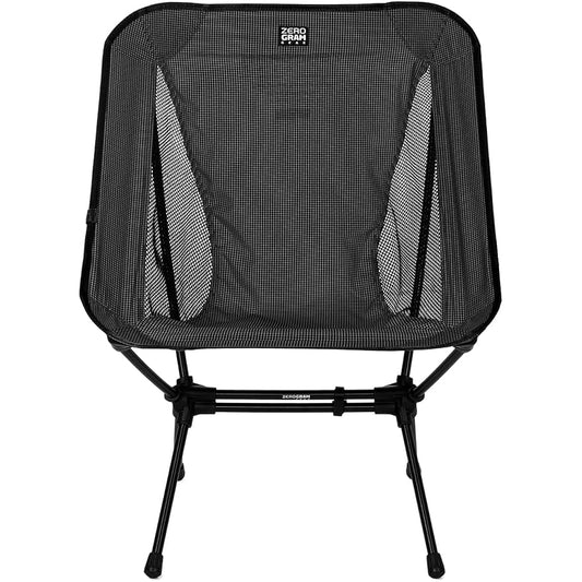 ZEROGRAM BROOKS GROUND RC CHAIR (Black) / 876g Folding chair High strength lightweight pole Recycled material Minimal camping