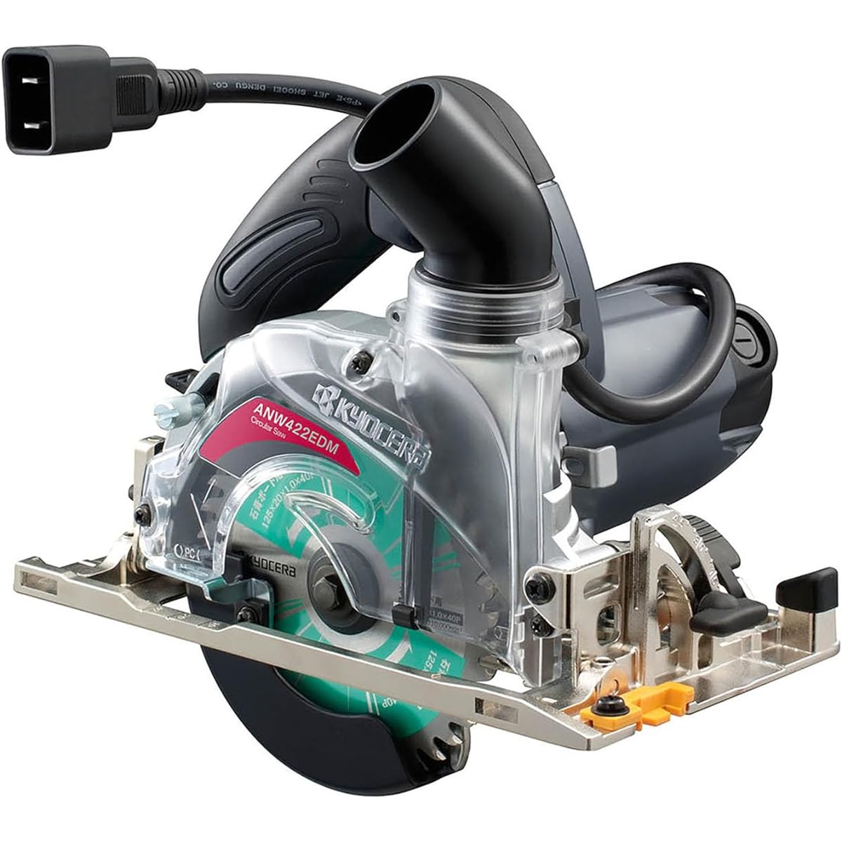 Kyocera Old Ryobi Professional Electronic Dust Collection Circular Saw ANW422EDM 611351A Black [With memory function to remember frequently used cutting depths] Saw blade 100~125mm Maximum cutting depth (90 degrees) 42mm Rotation speed 8700min-1 Plated s