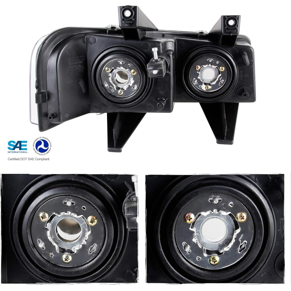 03-21 Chevrolet Express | GMC Sabana 1500 2500 3500 Black housing headlights (upper) lamp left and right set US specifications