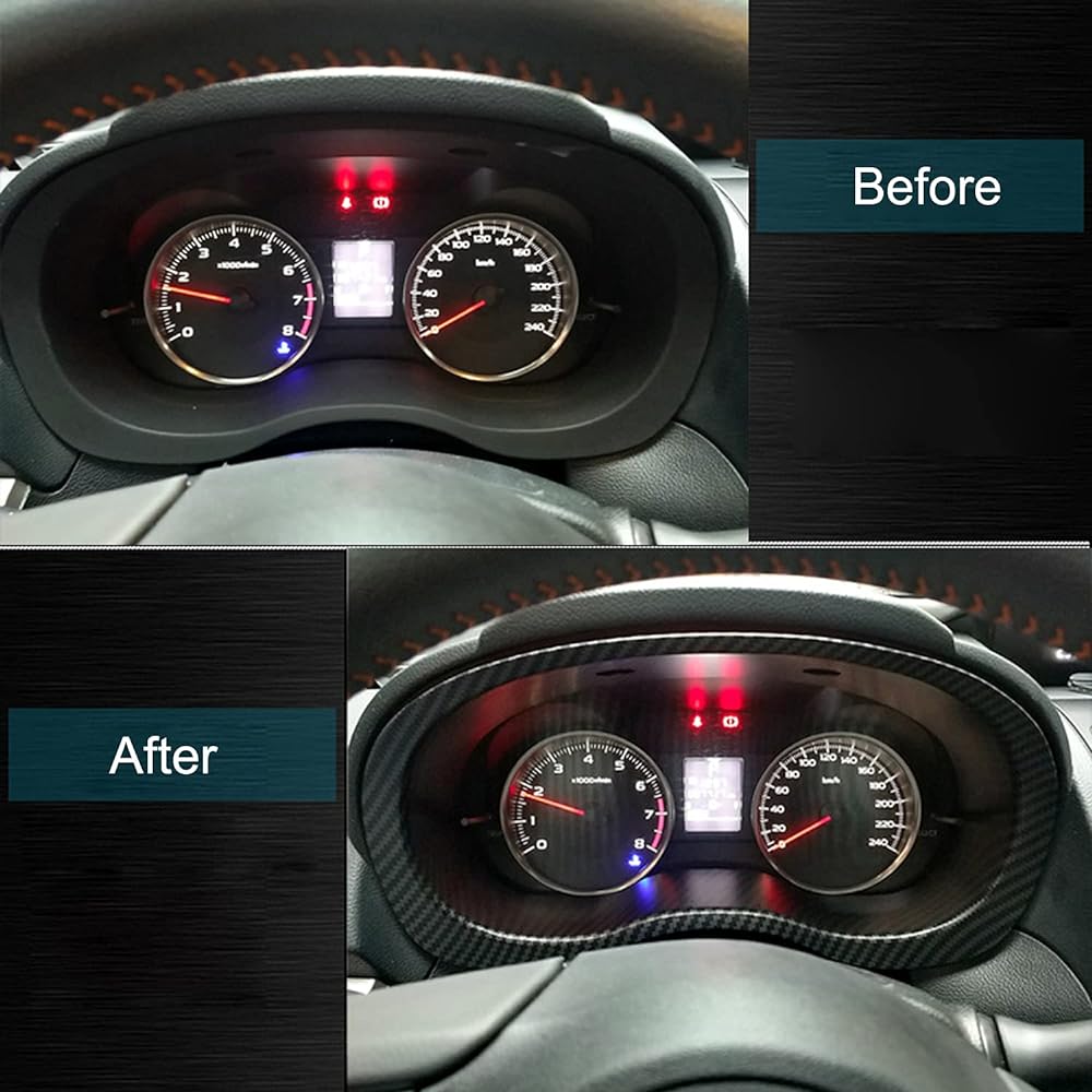 [HIGH FLYING] Subaru WRX S4 STI VA Series/Levogue VM/Forester SJ Series/Impreza GP Series/XV GP Systems, Dashboard Frame Trim, Garnish, 1 Piece, Carbon Fiber Pattern, ABS Cover, Rim (Carbon Fiber Pattern) (Carbon Fiber Pattern)