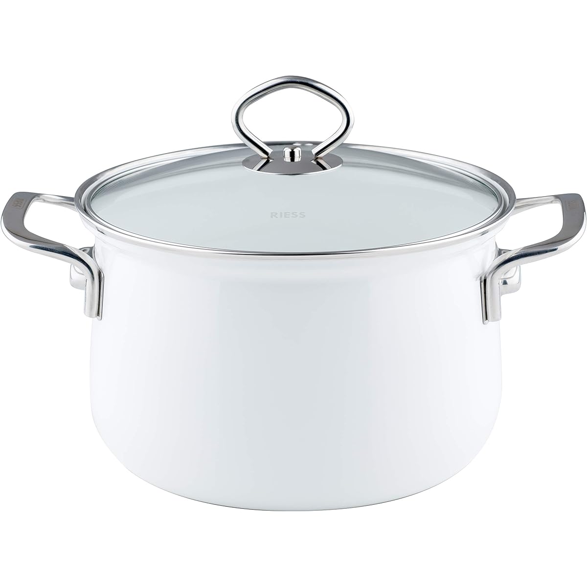RIESS One Hand Pot Arctic White 1kg Pot m.Glasd 20cm 3.5L 0653-033