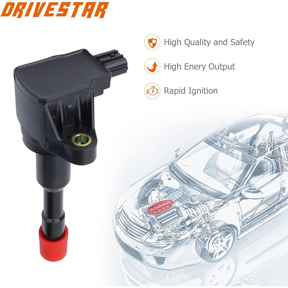 DRIVESTAR UF374 X 4 OE-Quality set 4 New ignition coil only Honda Civic 1.3L