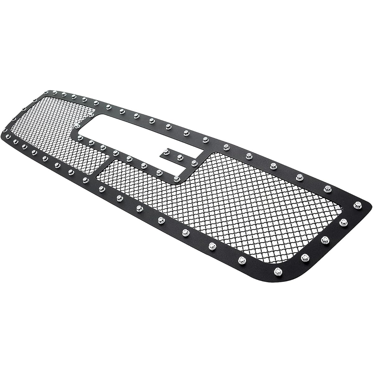 AP 2003-2006 GMC Sierra 1500 W/Logo Show Stainless Steel Black Rivet Mesh Grill# S18-H1775LG