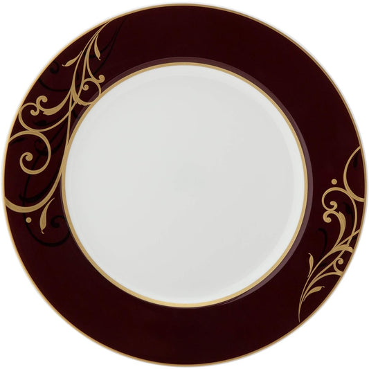 NARUMI Plate Dish Marron Gold Arabesque 27cm Brown Stylish A La Carte Plate Dinner Flat Plate Made in Japan 51640-1557