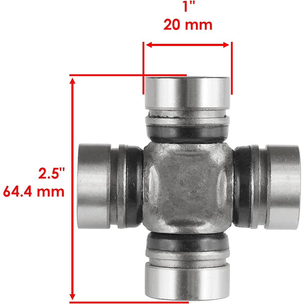 Caltric U-Joint Kit Kawasaki 3010 MULE 620 4X4 2001-2008 Rear AXLE