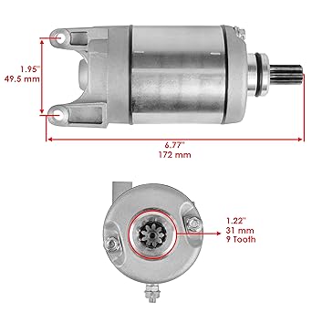 Caltric Starter Polaris Predator Outlaw 500 2003-2007 compatible