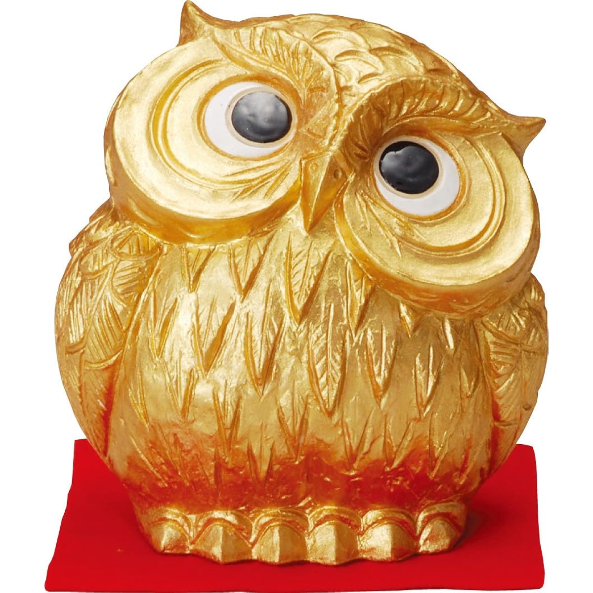 Shigaraki ware figurine money luck owl width 16 x depth 10.5 x height 16 cm 566-09