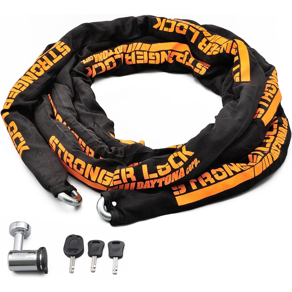 Daytona Bike Lock, Stronger Chain Lock, 6.6 ft (2.0 m)