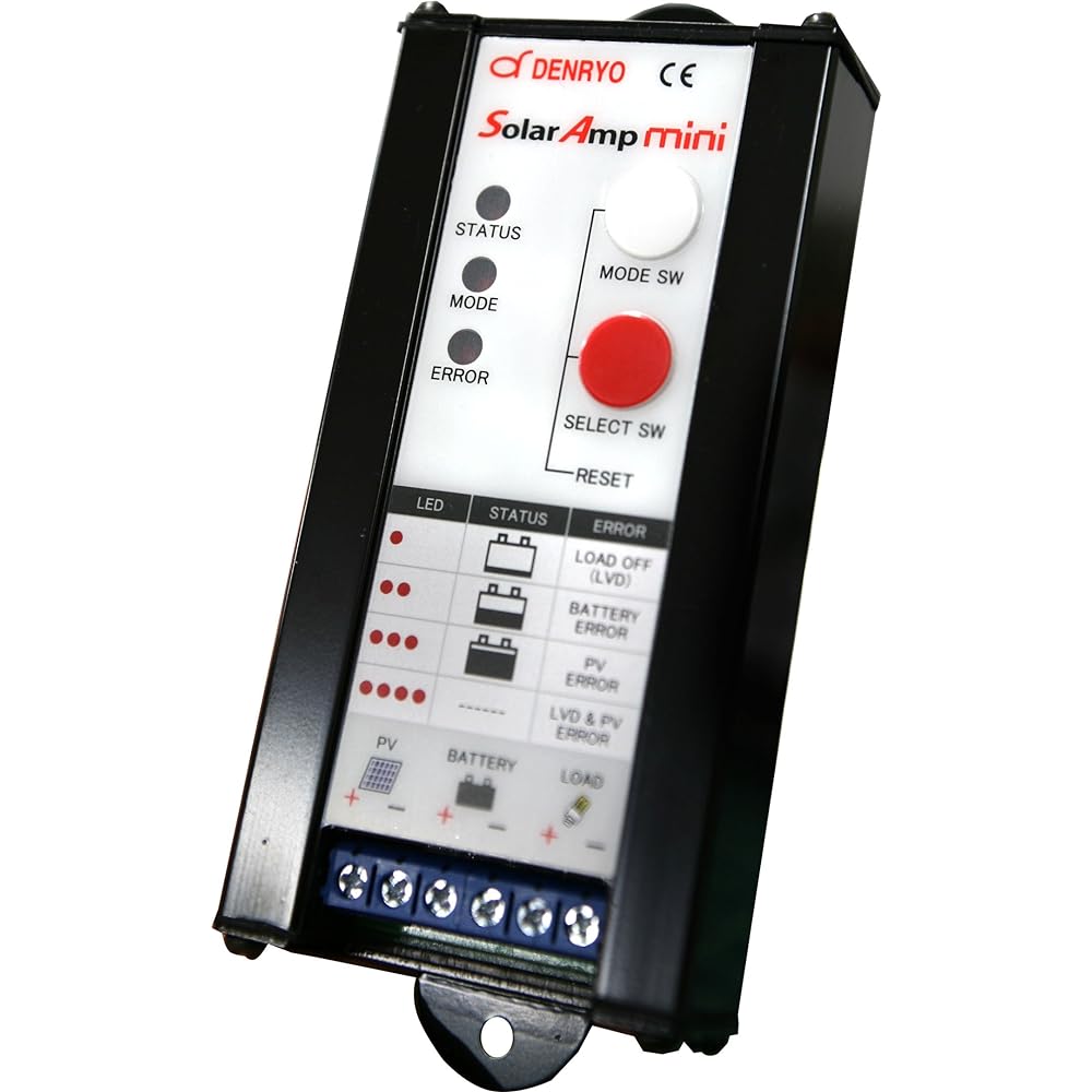 Denryo Solar Battery Charge/Discharge Controller Solar Amp mini SA-MN05-8 with timer