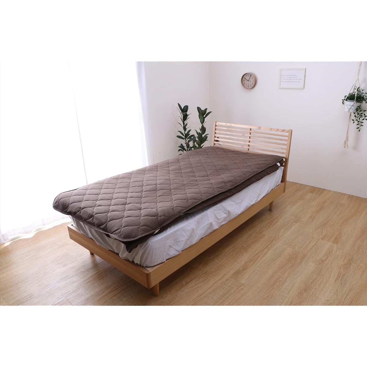 Ikehiko Bedding Bed Pad Mine Brown Double Approx. 140 x 205 cm Simple Tenjiku Knit New Life Washable #1192060060301