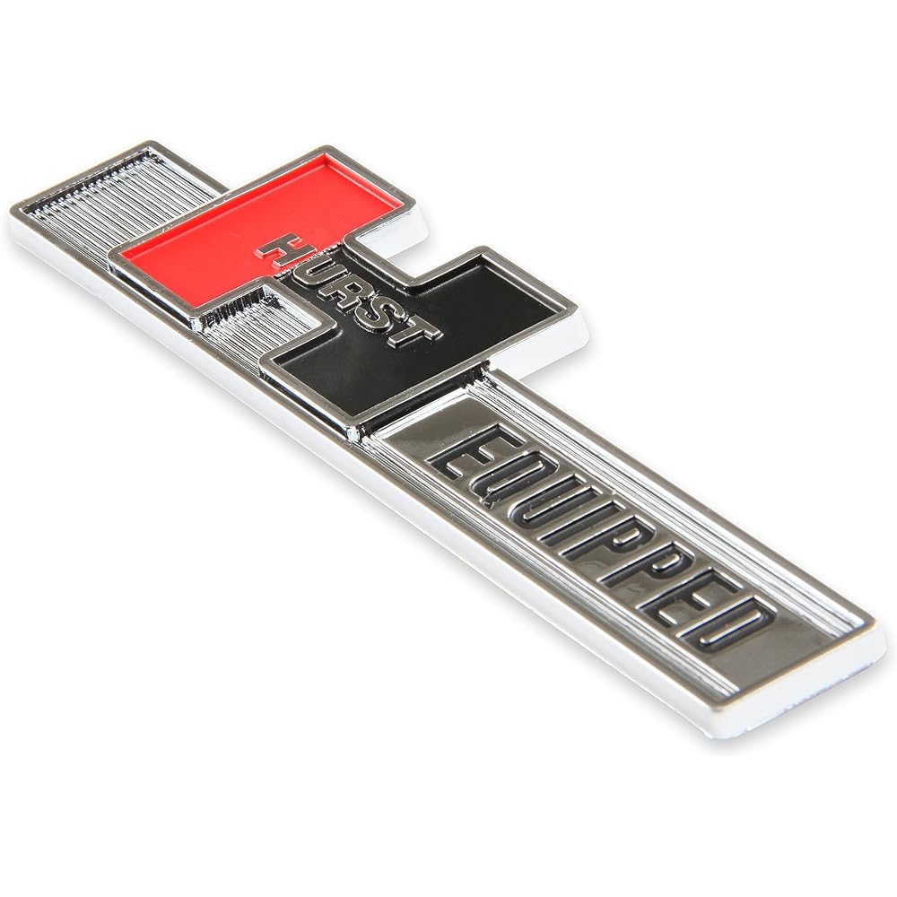 Hurst 1361000 Emblem, Silver, Black & Red