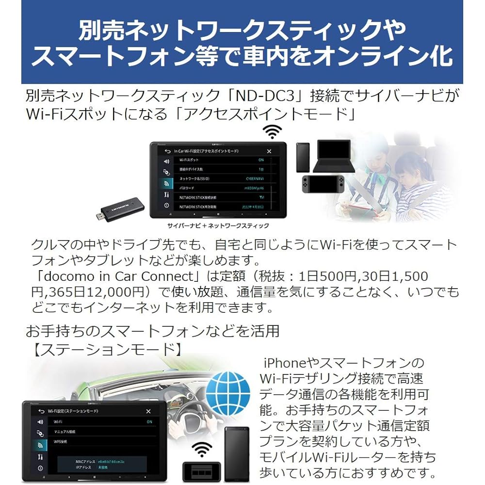 Pioneer Car Navigation AVIC-CQ910 9 Inch Cyber Navigation Free Map Update Full Seg DVD CD Bluetooth SD USB High Resolution HD Image Quality Carrozzeria