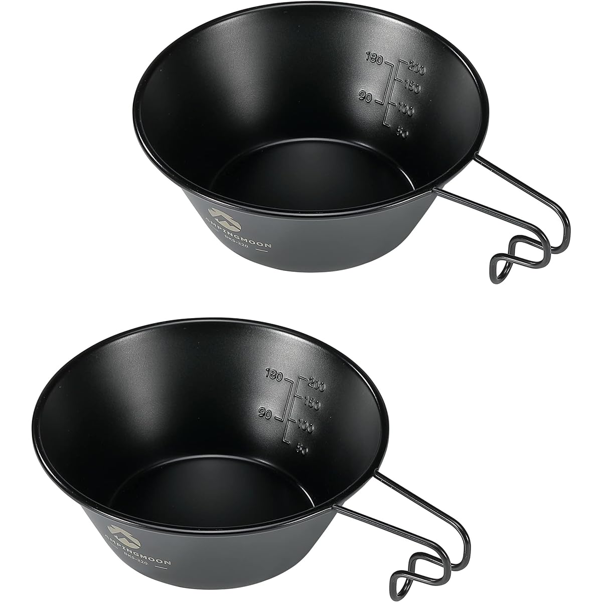 CAMPING MOON Sierra Cup Black Black Sierra Camping Cup Stainless Steel 310ml Set of 2 BKS-220-2P