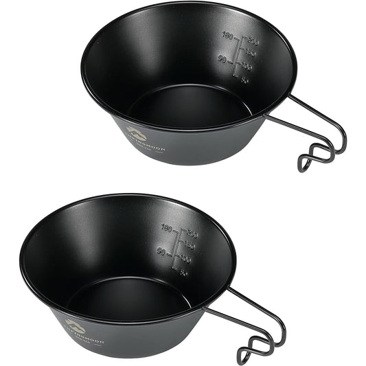CAMPING MOON Sierra Cup Black Black Sierra Camping Cup Stainless Steel 310ml Set of 2 BKS-220-2P